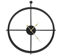 vidaXL Wall Clock Black 52 cm Iron Decorative Analog Clock Living Room Indoor