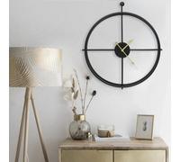 Vidaxl Wall Clock Black 52 Cm Iron