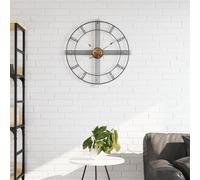 vidaXL Wall Clock Black Ø60 cm Iron