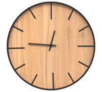 vidaXL Wall Clock Decor Quartz Round Wall Clock Brown Iron and Engineered Wood