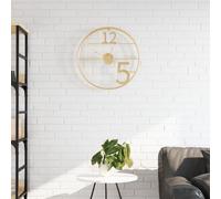 vidaXL Wall Clock Gold Ø50 cm Iron