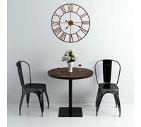 vidaXL Wall Clock Metal 58cm Red Round Decorative Wall Clock Analog Clock