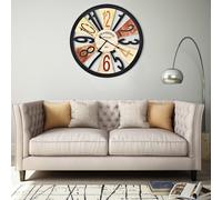 vidaXL Wall Clock Metal 60cm - Multicolour Vintage Decorative Clock, Sturdy Metal Construction with Clear Numerals, Quartz Movement