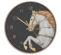 vidaXL Wall Clock Quartz Round Wall Clock Gold and White Polystyrene and Glass
