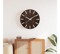Vidaxl Wall Clock With Luminous Scales And Pointers Brown 30 Cm
