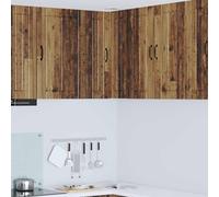 vidaXL Wall Corner Cabinet LUCCA Old Wood 57 x 57 x 80 cm