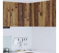 vidaXL Wall Corner Cabinet PORTO Old Wood 57 x 57 x 80 cm