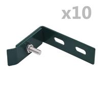vidaXL Wall Corner Connector 10 Sets Green Elbow Fence Accessory Connection