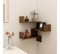 vidaXL Wall Corner Shelf Brown Oak 40x40x50 cm Engineered Wood