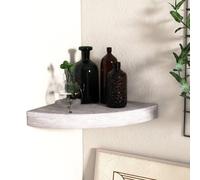 vidaXL Wall Corner Shelf Concrete Grey MDF Hanging Wall Display Shelf Rack