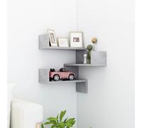 Vidaxl Wall Corner Shelf Concrete Grey 40X40X50 Cm Engineered Wood