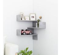 Vidaxl Wall Corner Shelf Concrete Grey 40X40X50 Cm Engineered Wood