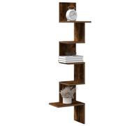 Vidaxl Wall Corner Shelf Smoked Oak 32X32X127,5 Cm Engineered Wood