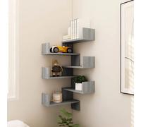Vidaxl Wall Corner Shelves 2 Pcs Grey Sonoma 40X40X50 Cm Engineered Wood