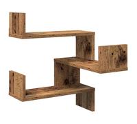 vidaXL Wall Corner Shelves 2 pcs Old Wood 40x40x49.5 cm Engineered Wood