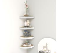 vidaXL Wall Corner Shelves 4 pcs Oak and White 35x35x3.8 cm MDF