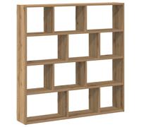 vidaXL Wall Cube Shelf 12 Compartments Artisian Oak Engineered Wood