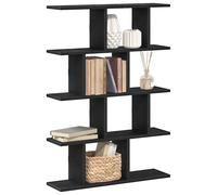 vidaXL Wall Cube Shelf 12 Compartments Black Engineered Wood