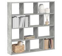 vidaXL Wall Cube Shelf 12 Compartments Concrete Grey Engineered Wood
