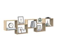 vidaXL Wall Cube Shelf 5 Compartments Sonoma Oak Engineered Wood