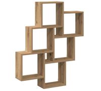 vidaXL Wall Cube Shelf Artisan Oak 78x15x93 cm Engineered Wood