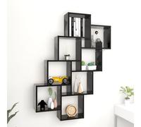 Vidaxl Wall Cube Shelf Black 90X15X119 Cm Engineered Wood, Black