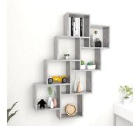 Vidaxl Wall Cube Shelf Concrete Grey 90X15X119 Cm Engineered Wood
