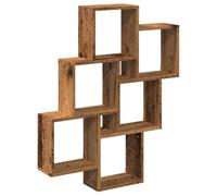 vidaXL Wall Cube Shelf, Floating Shelves for Living room, Wall Shelf, Cube Storage Organiser, Modern Style, Old Wood Engineered Wood