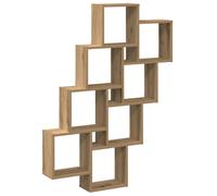 vidaXL Wall Cube Shelf Storage Floating Shelf Artisan Oak Engineered Wood