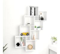 Vidaxl Wall Cube Shelf White 90X15X119 Cm Engineered Wood