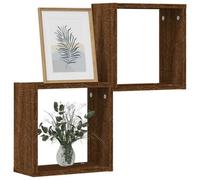 Vidaxl Wall Cube Shelves 2 Pcs Brown Oak 30X15X30 Cm