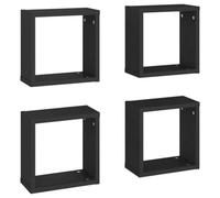 Vidaxl Wall Cube Shelves 4 Pcs Black 30X15X30 Cm