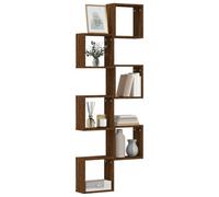 vidaXL Wall Cube Shelves 6 pcs Brown Oak 30x15x30 cm