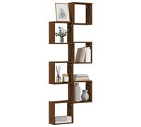 vidaXL Wall Cube Shelves 6 pcs Brown Oak 30x15x30 cm