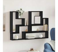 vidaXL Wall Cube with Shelf Black oak 96 x 12 x 64 cm Engineered wood