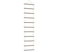 vidaxl natural branch ladder wall decor 50x200 cm - rustic wooden hanging wall decoration with 11 branches and durable hemp ropes for living room/bedroom/home decor