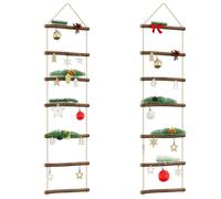 vidaXL Wall Decorations Ladder-Shaped 2 pcs 30x100 cm Natural Branch