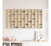 vidaXL Wall Display Case Beige 98 x 4.5 x 55 cm Engineered Wood