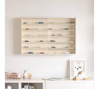 VidaXL Wall Display Case With Shelf Beige 80 X 8.5 X 54 Cm Plywood