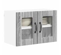 vidaXL Wall Glass Cabinet LUCCA Grey Sonoma 60 x 31 x 40 cm