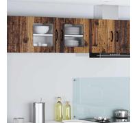 vidaXL Wall Glass Cabinet PORTO 2 pcs Old Wood 40 x 31 x 40 cm