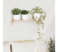 vidaXL Wall Hanging Rack Beige 62 x 10 x 12.5 cm Solid Walnut wood