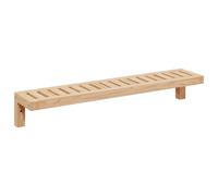 vidaXL Wall Hanging Rack Beige 62 x 10 x 12.5 cm Solid Walnut Wood, Modern Recta