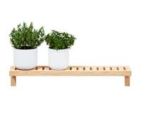 Wall Shelf Solid Walnut Natural 62x10x12.5cm Floating Rectangular Beige Displays