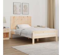 vidaXL Wall Headboard 108x3x60 cm Solid Wood Pine