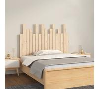 Headboard Wall-Mounted Solid Pine Wood Brown 108x3x80 cm Rustic Slatted Bedroom