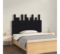 vidaXL Wall Headboard Black 108x3x80 cm Solid Wood Pine UK HOT
