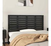 Vidaxl Wall Headboard Black 146X3X63 Cm Solid Wood Pine, Black