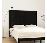 vidaXL Wall Headboard Black 166x3x110 cm Solid Wood Pine