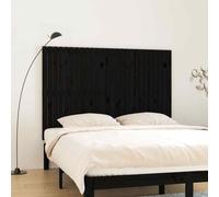 vidaXL Wall Headboard Black 166x3x110 cm Solid Wood Pine UK HOT